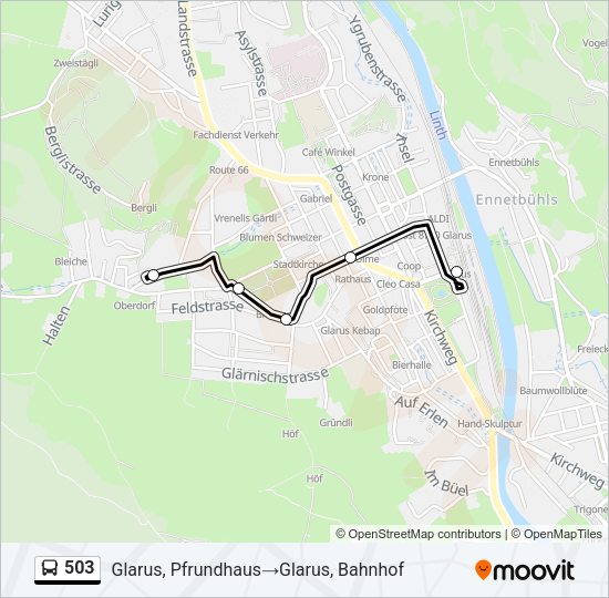 503 Bus Line Map