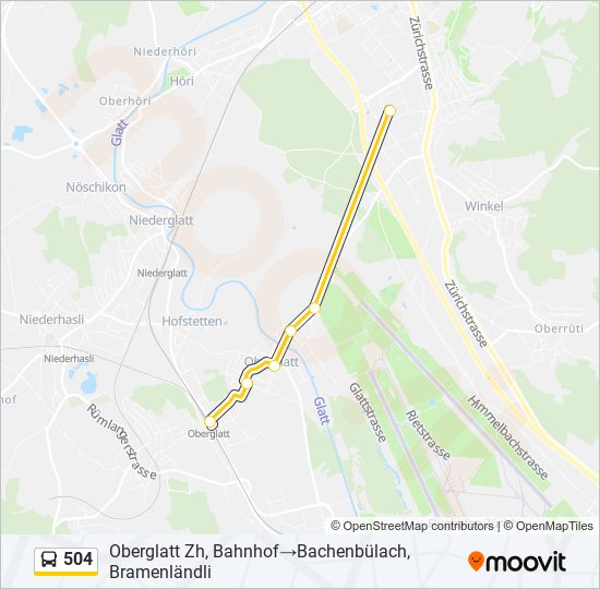 504 bus Line Map