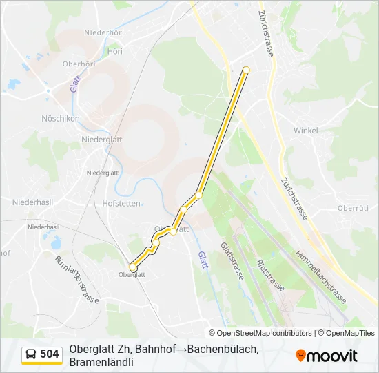 504 Bus Line Map