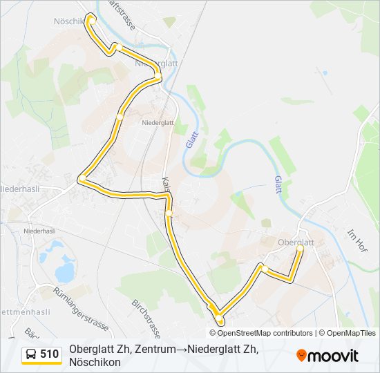 510 bus Line Map