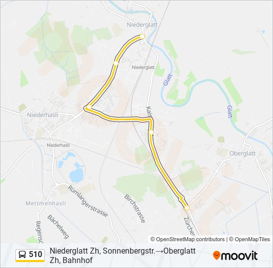 510 bus Line Map