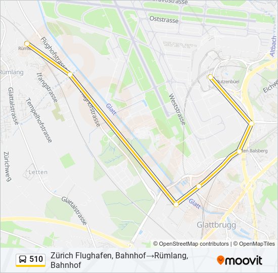 510 bus Line Map