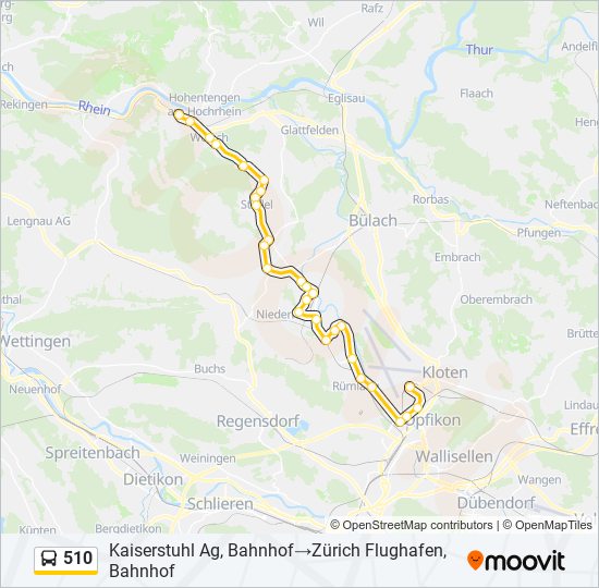 510 bus Line Map