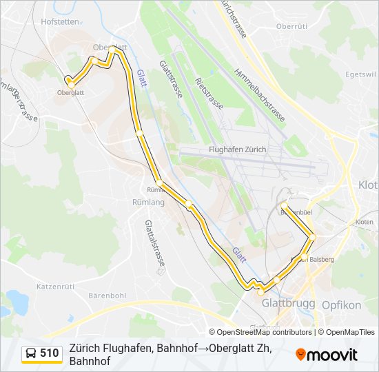 510 Bus Line Map