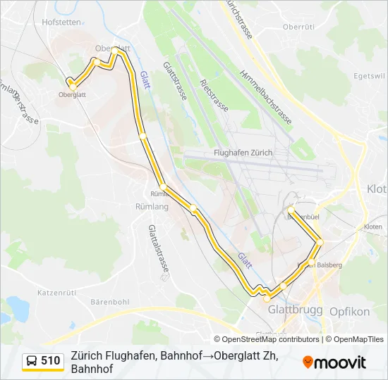 510 Bus Line Map