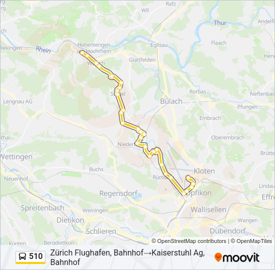 510 Bus Line Map