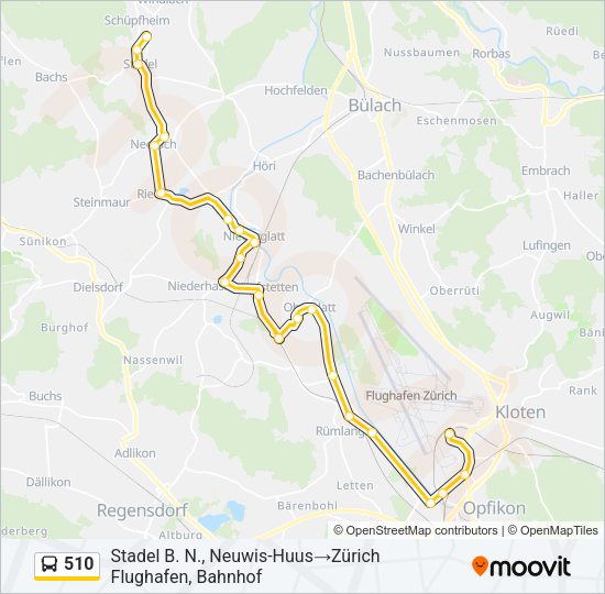 510 Bus Line Map