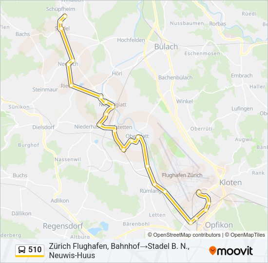 510 Bus Line Map