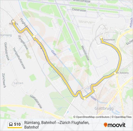 510 Bus Line Map