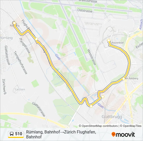 510 Bus Line Map