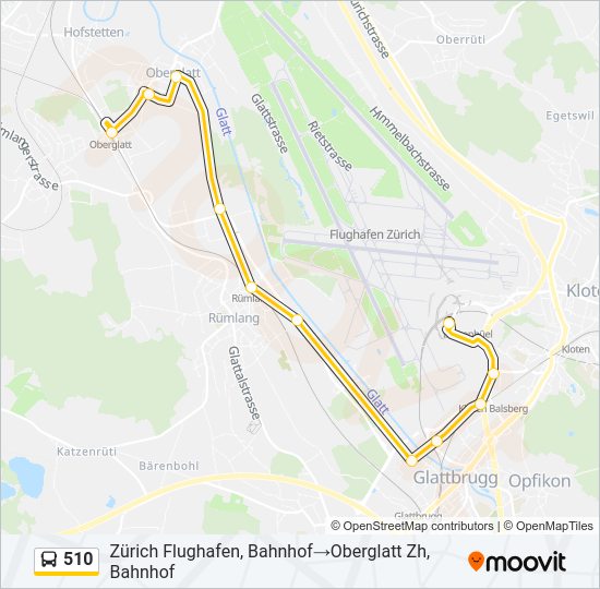 510 Bus Line Map