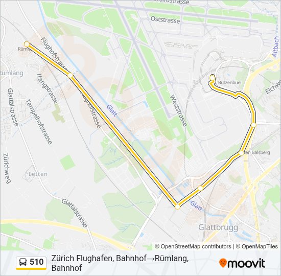 510 Bus Line Map