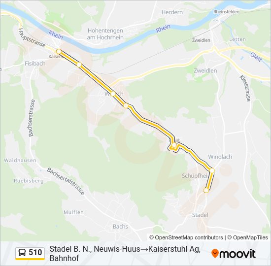 510 Bus Line Map