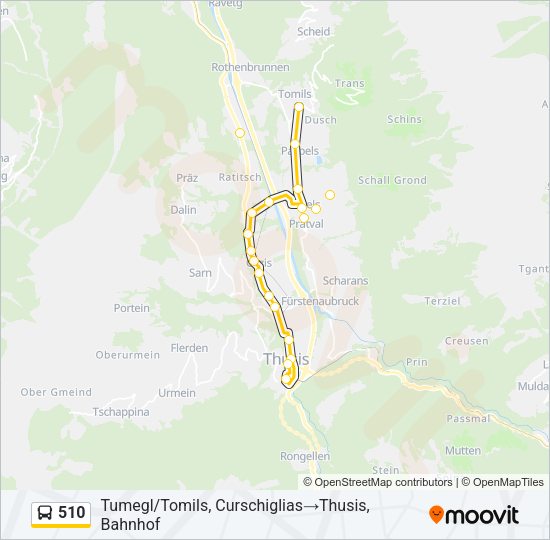 510 Bus Line Map