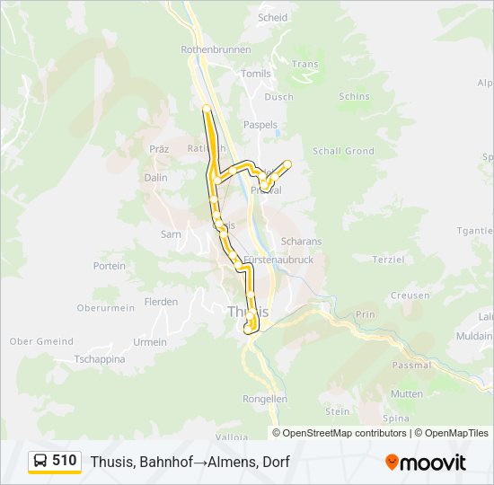 510 Bus Line Map