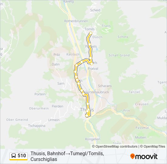 510 Bus Line Map