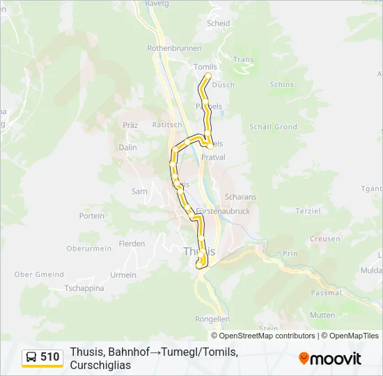 510 Bus Line Map