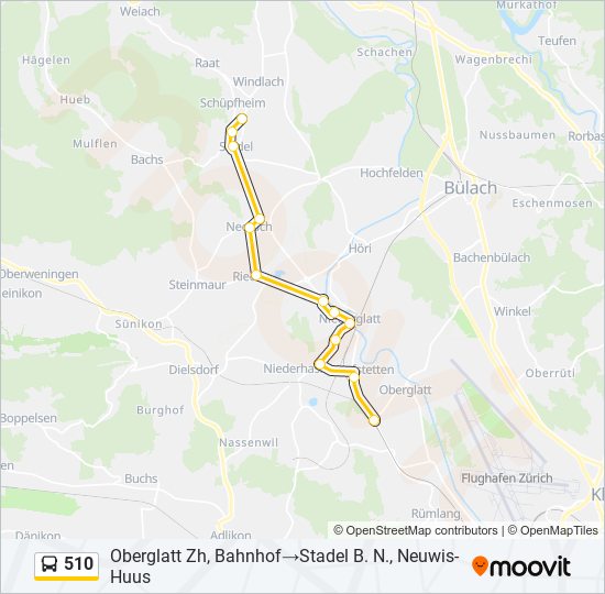 510 bus Line Map