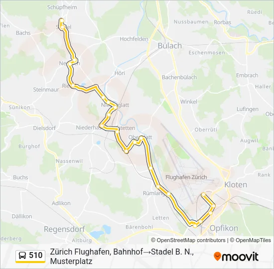 510 Bus Line Map