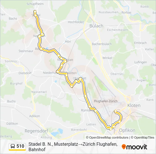 510 Bus Line Map
