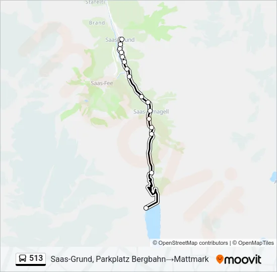513 Bus Line Map