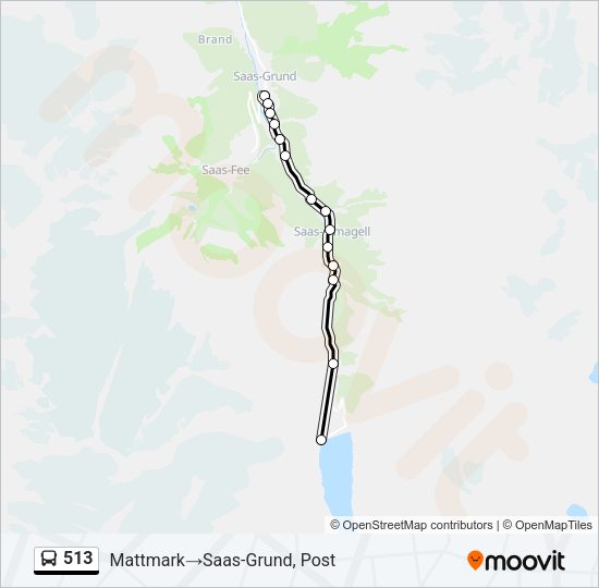 513 Bus Line Map