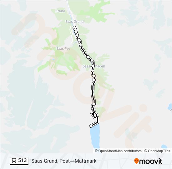 513 Bus Line Map