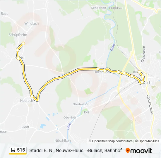 515 Bus Line Map