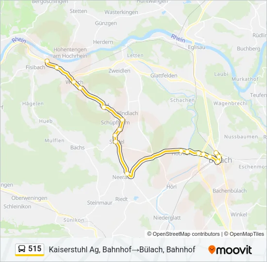 515 Bus Line Map