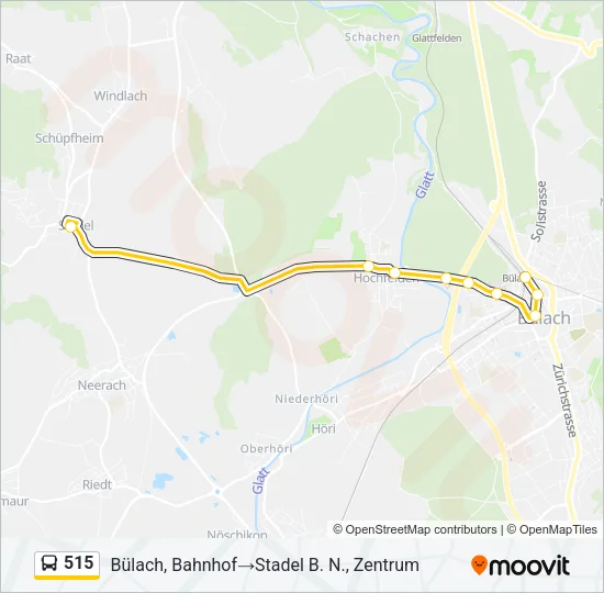 515 Bus Line Map