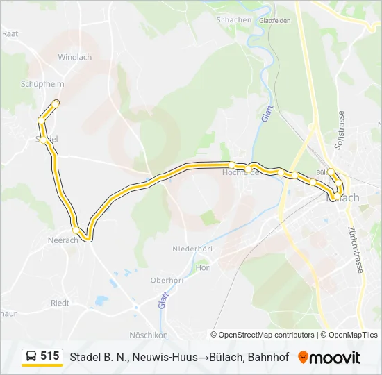 515 Bus Line Map