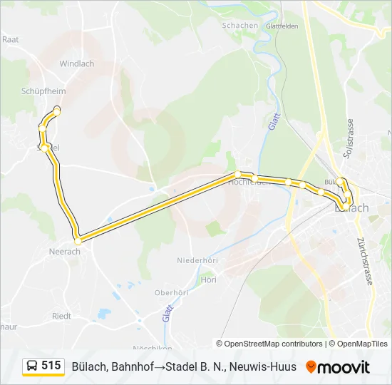 515 Bus Line Map