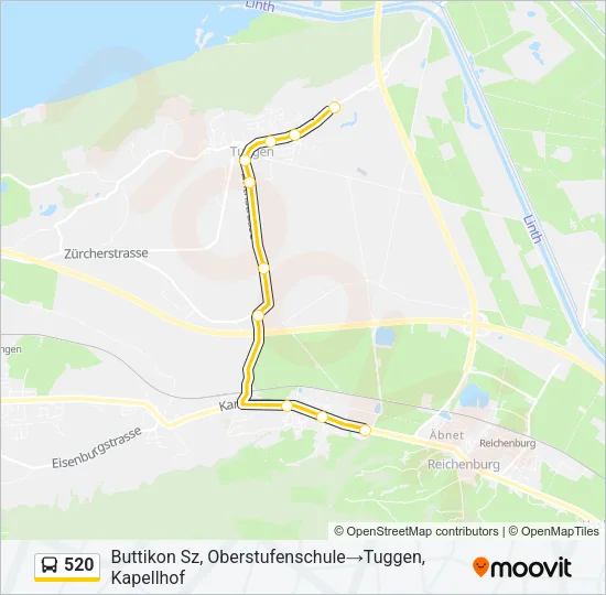 Buslinie 520 Karte