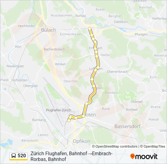 520 Bus Line Map