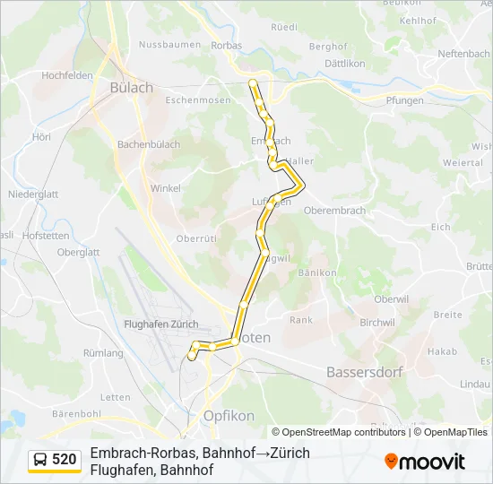 520 Bus Line Map