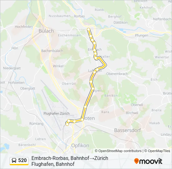 520 Bus Line Map