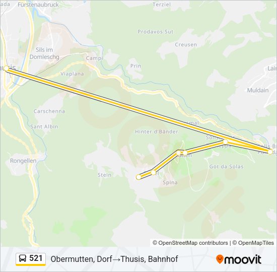 521 Bus Line Map