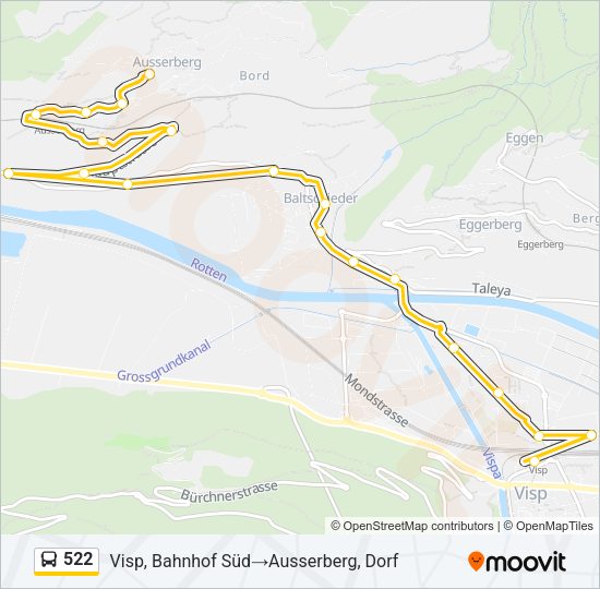 522 Bus Line Map