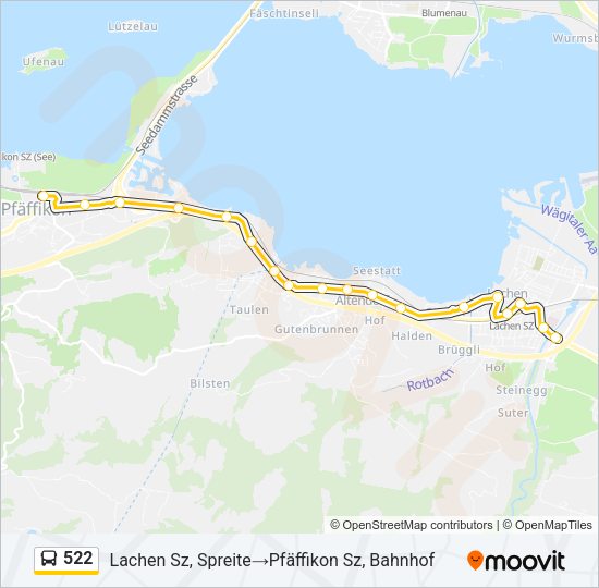 522 Bus Line Map