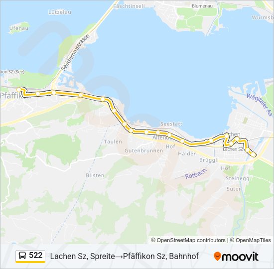 522 Bus Line Map