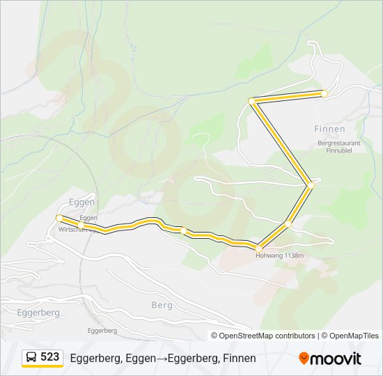 523 Bus Line Map