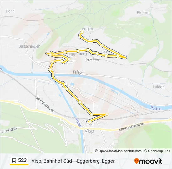 523 Bus Line Map
