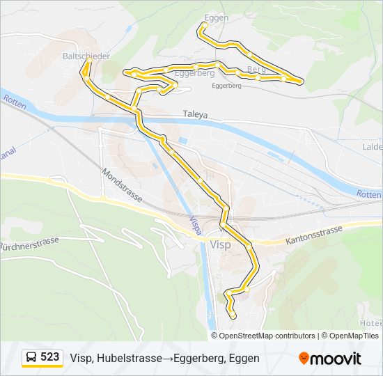 523 Bus Line Map