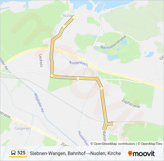 525 Bus Line Map