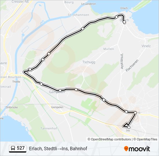 527 Bus Line Map