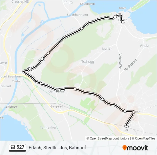 527 Bus Line Map