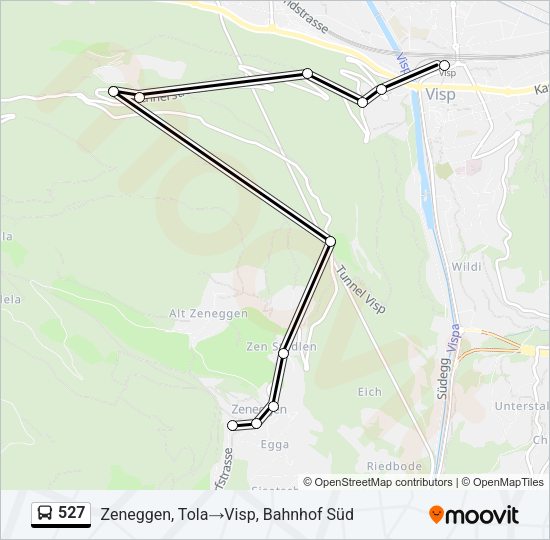 527 Bus Line Map