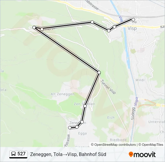 527 Bus Line Map