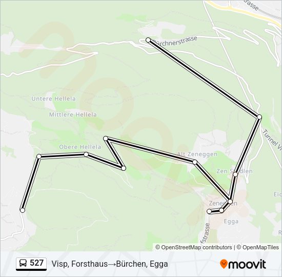 527 Bus Line Map