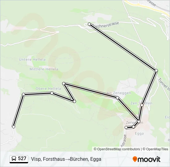 527 Bus Line Map